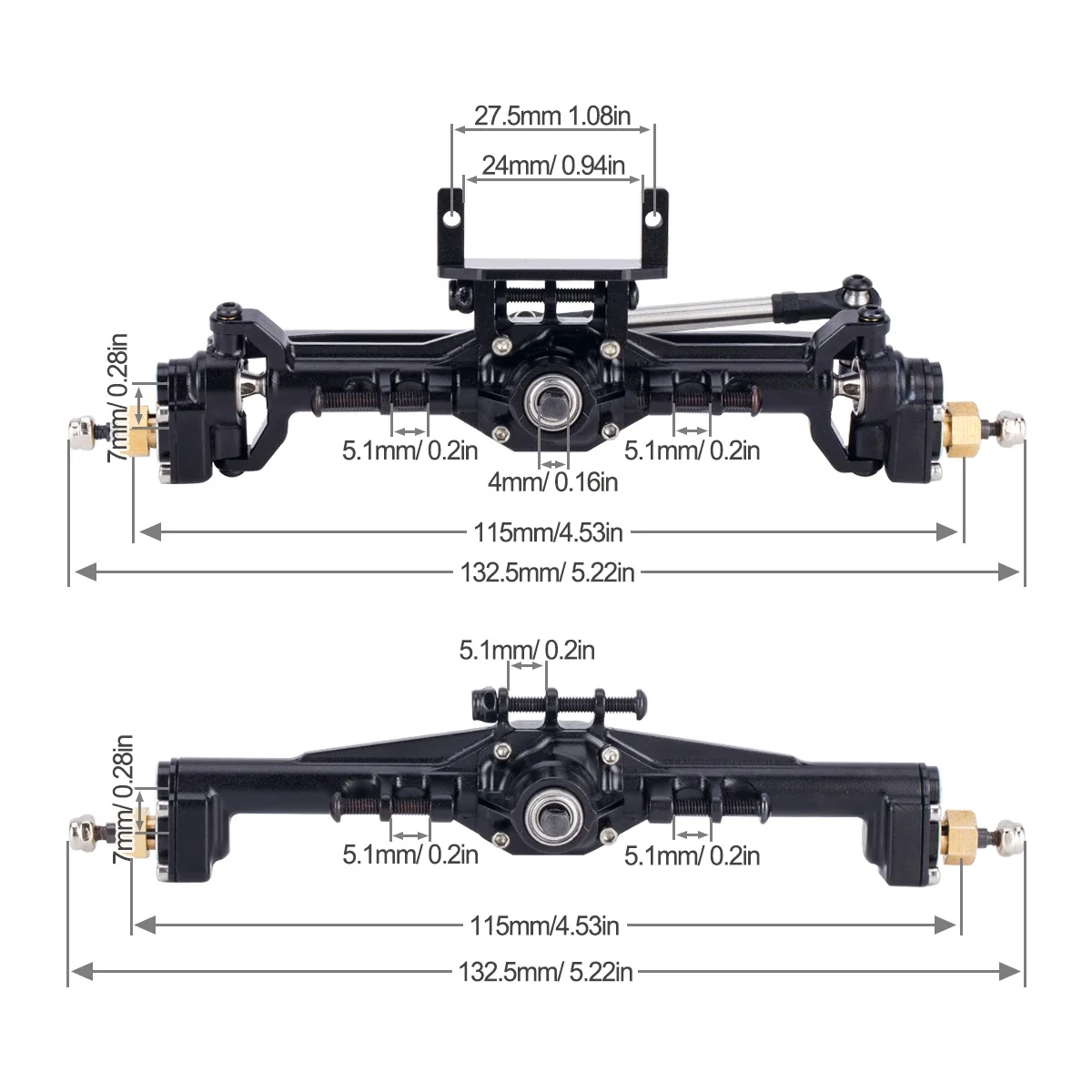 Aluminum CNC Portal Axles +10m - огляд і ціна Rc Crawler Axle Parts