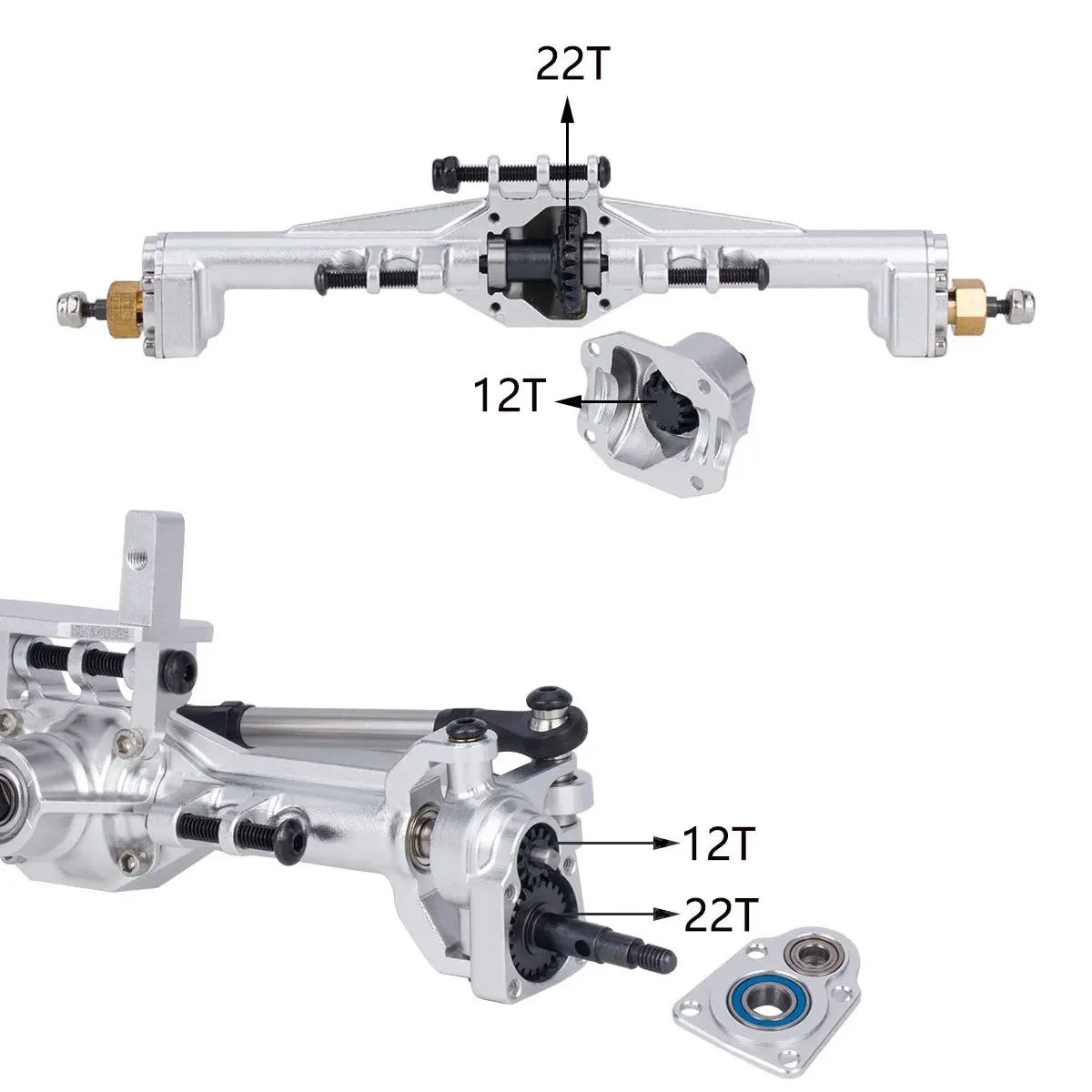 Aluminum CNC Portal Axles +10m - огляд і ціна Rc Crawler Axle Parts