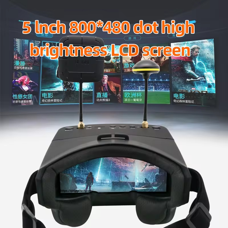 5.8G Goggles 40CH 5 Inch 800*4 - огляд і ціна Fpv Goggles Headset