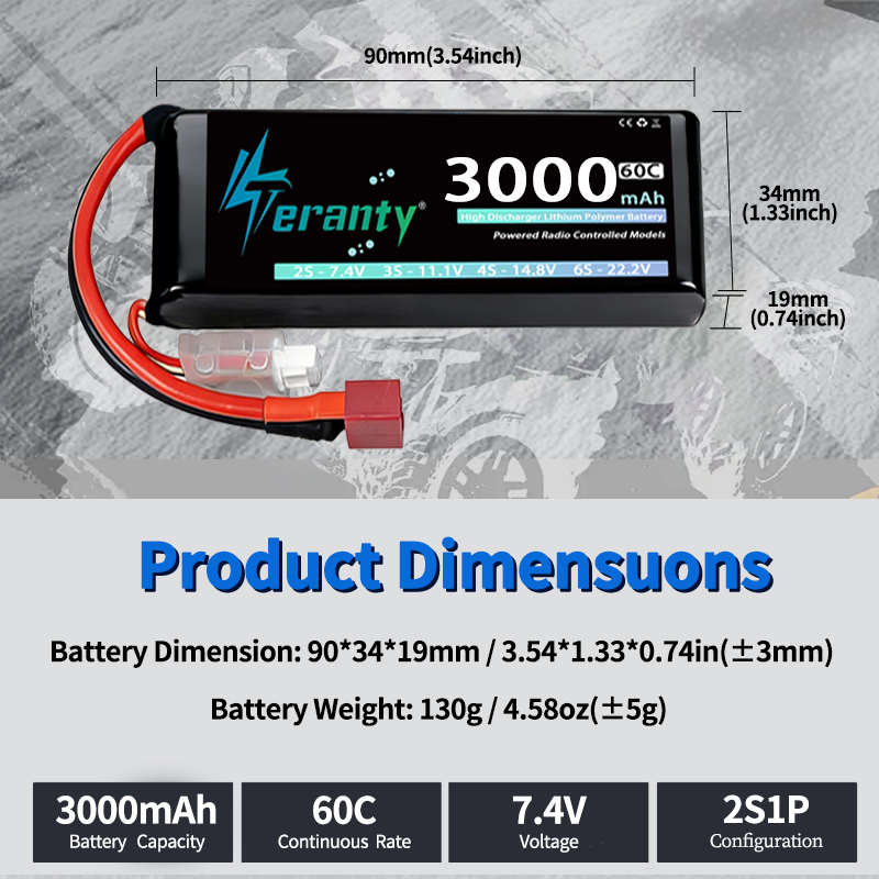 TERANTY 2S 3000mAh Lipo Batter - огляд і ціна Drone Rc Truck