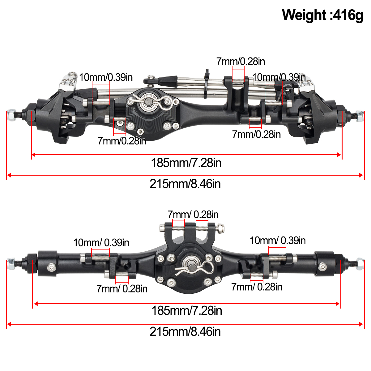 CNC Aluminum Front Rear F10T S - огляд і ціна Rc Crawler Axle Parts