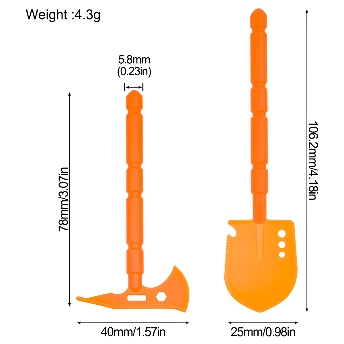 Simulated Plastic Shovel Picka - огляд і ціна Rc Crawler Axle Parts