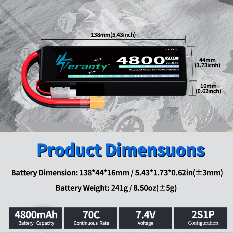 TERANTY Lipo Battery 2S 4800mA - огляд і ціна Drone Rc Truck