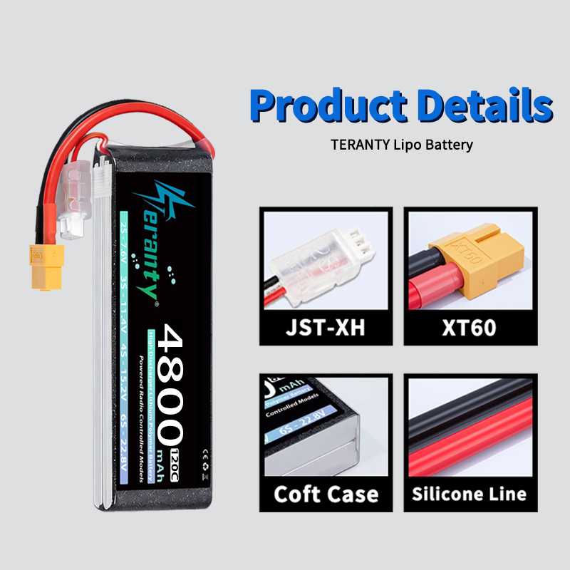 TERANTY Lipo Battery 2S 4800mA - огляд і ціна Drone Rc Truck