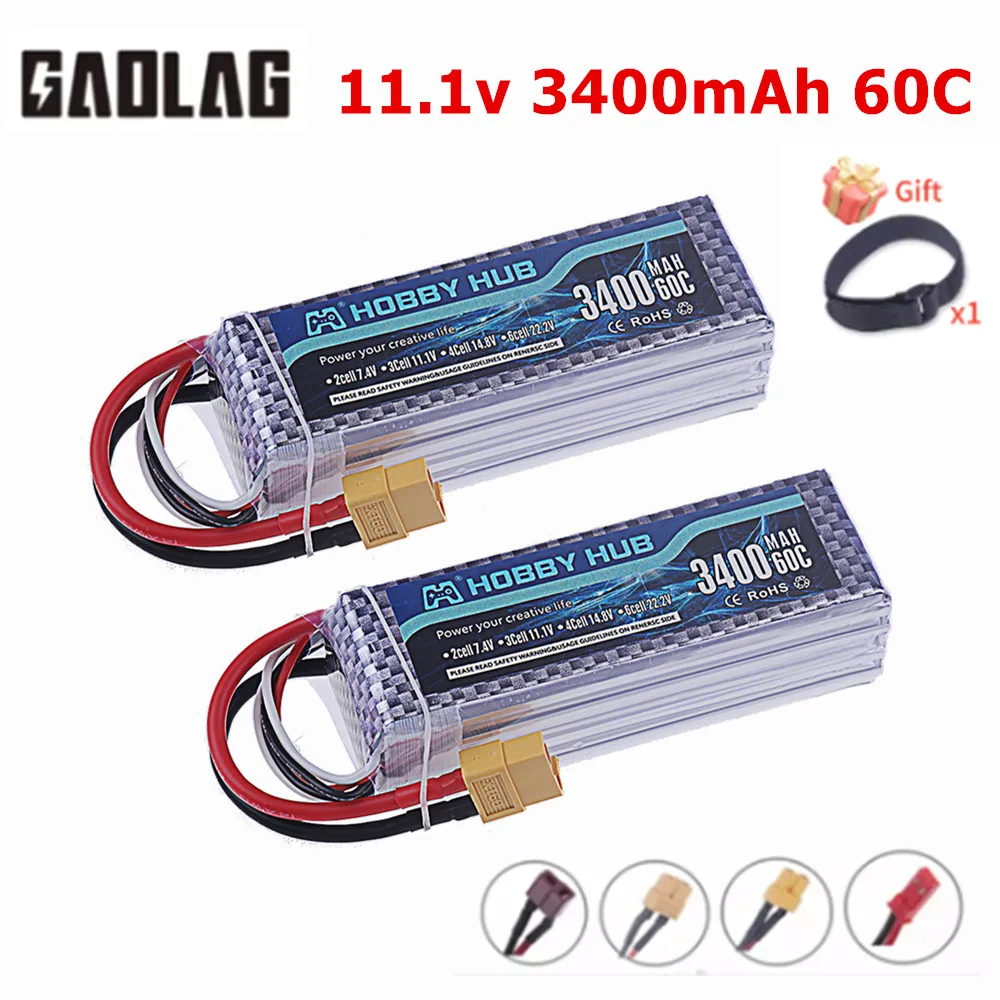 3S Lipo Battery 11.1V 3400mAh  - огляд і ціна Drone Rc Truck