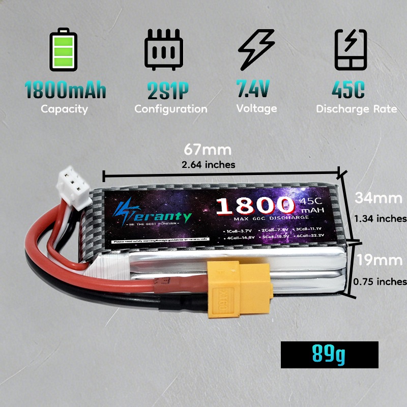 TERANTY 2S 3S 4S 1800mAh Lipo  - огляд і ціна Drone Rc Truck
