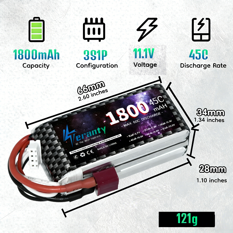TERANTY 2S 3S 4S 1800mAh Lipo  - огляд і ціна Drone Rc Truck