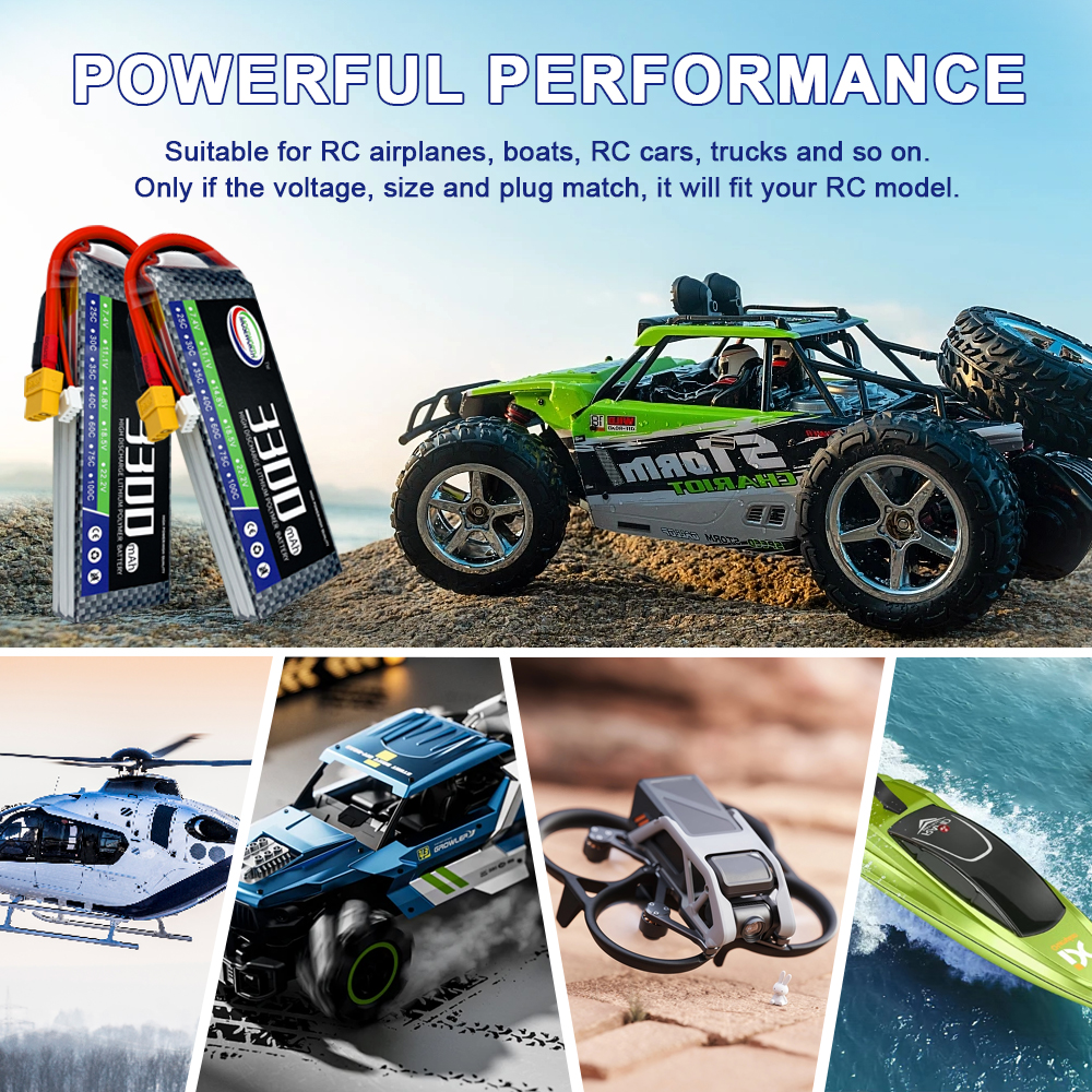 2S 3S 4S 5S 6S 1300mAh Lipo Ba - огляд і ціна Drone Rc Truck