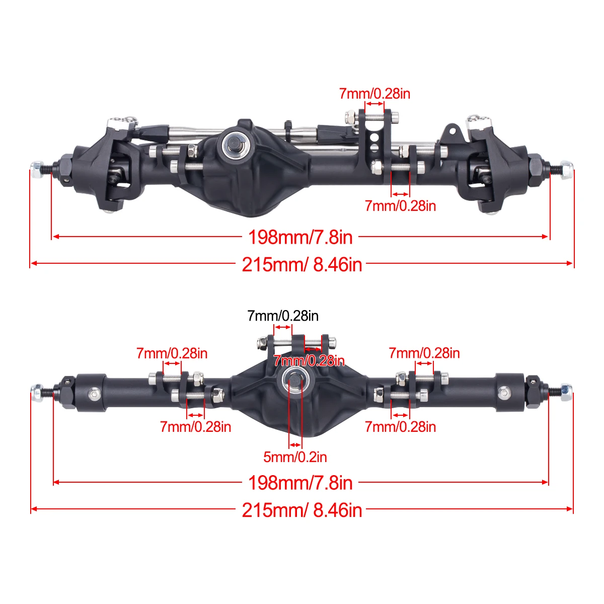 CNC Aluminum Axle Alloy Front  - огляд і ціна Rc Crawler Axle Parts