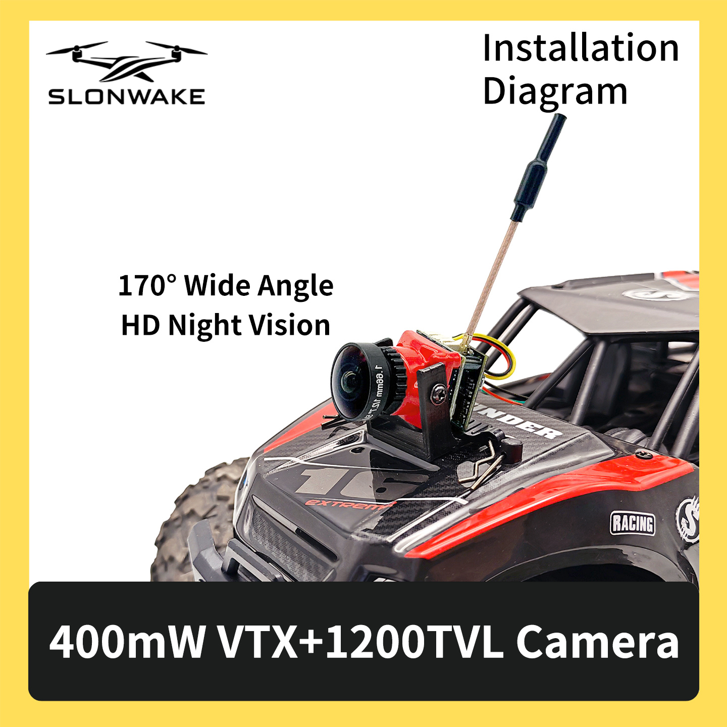 SLONWAKE 5.8G 48CH FPV 400mw V - огляд і ціна Drone Rc Aircraft