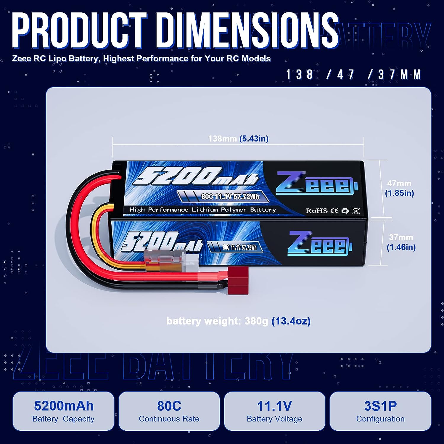 1/2pcs Zeee 3S 5200mAh Lipo Ba - огляд і ціна Drone Rc Truck