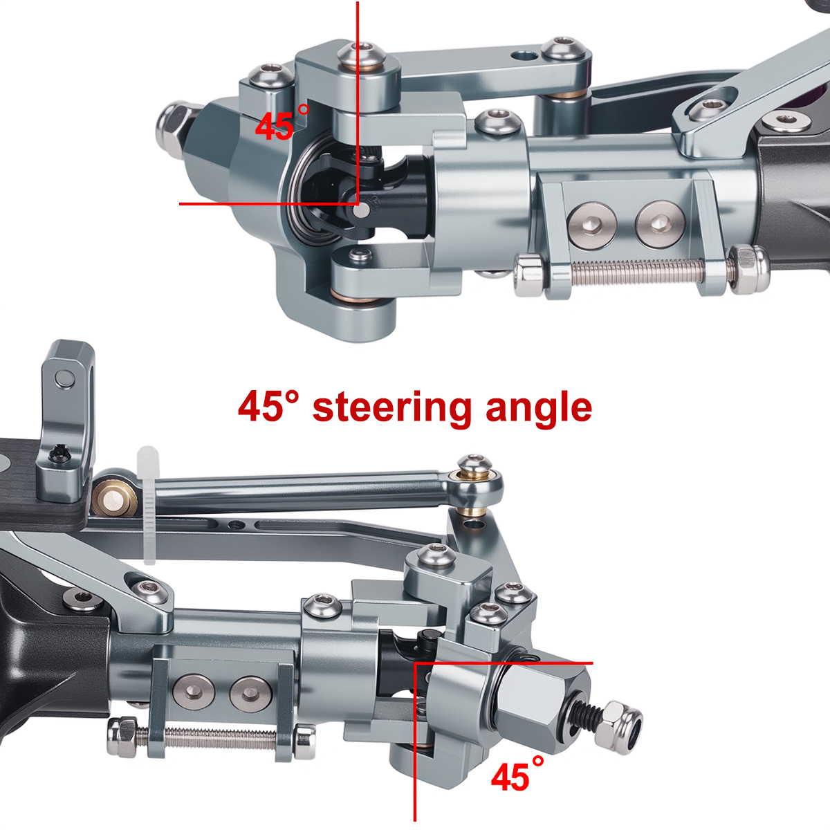 Metal Alloy Front Middle Rear  - огляд і ціна Rc Crawler Axle Parts