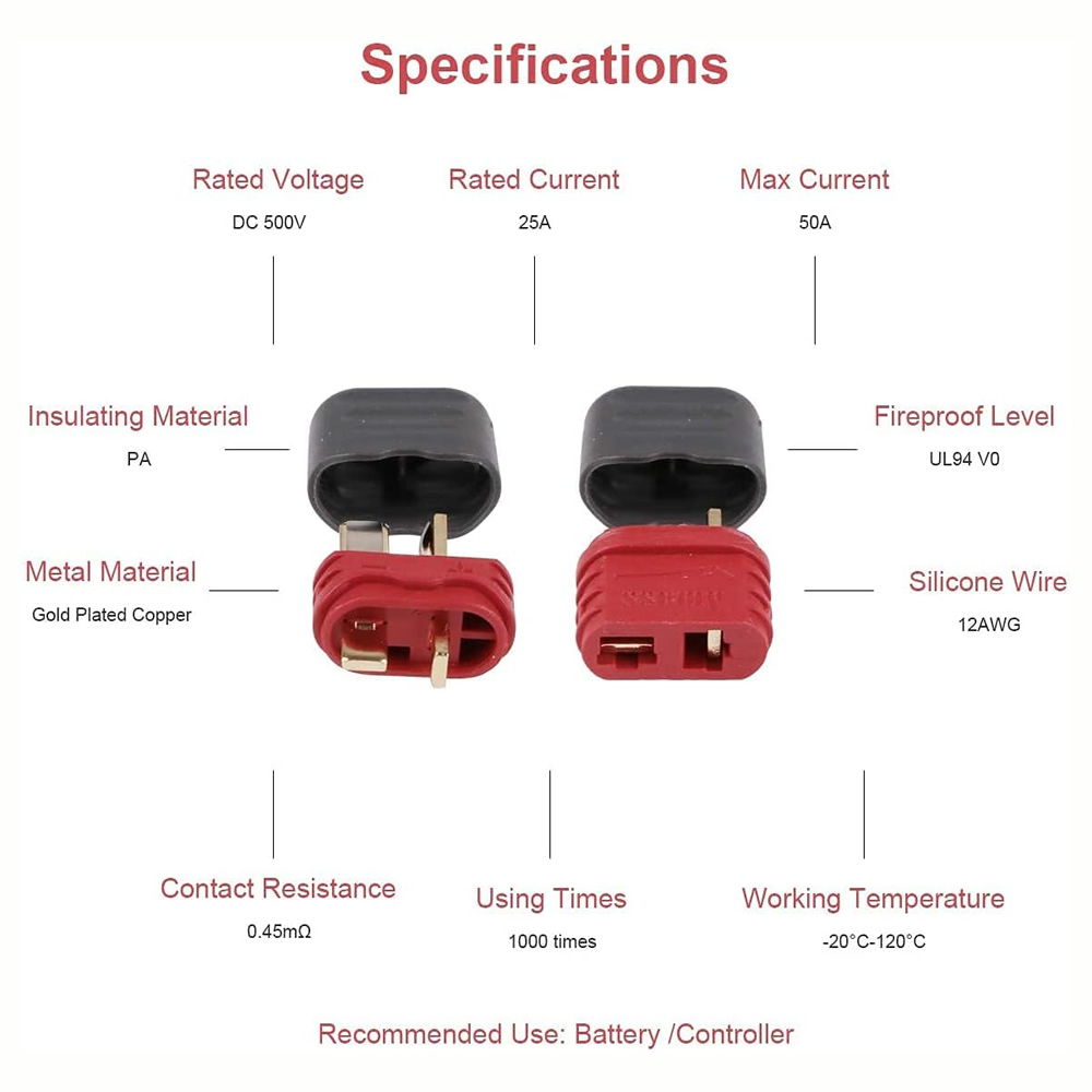 T Plug T Connector with Sheath - огляд і ціна Drone Rc Car Hybrid